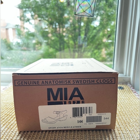 MIA 1976 Genuine Swedish Clogs- Anja red leather - 10 - Picture 6 of 9